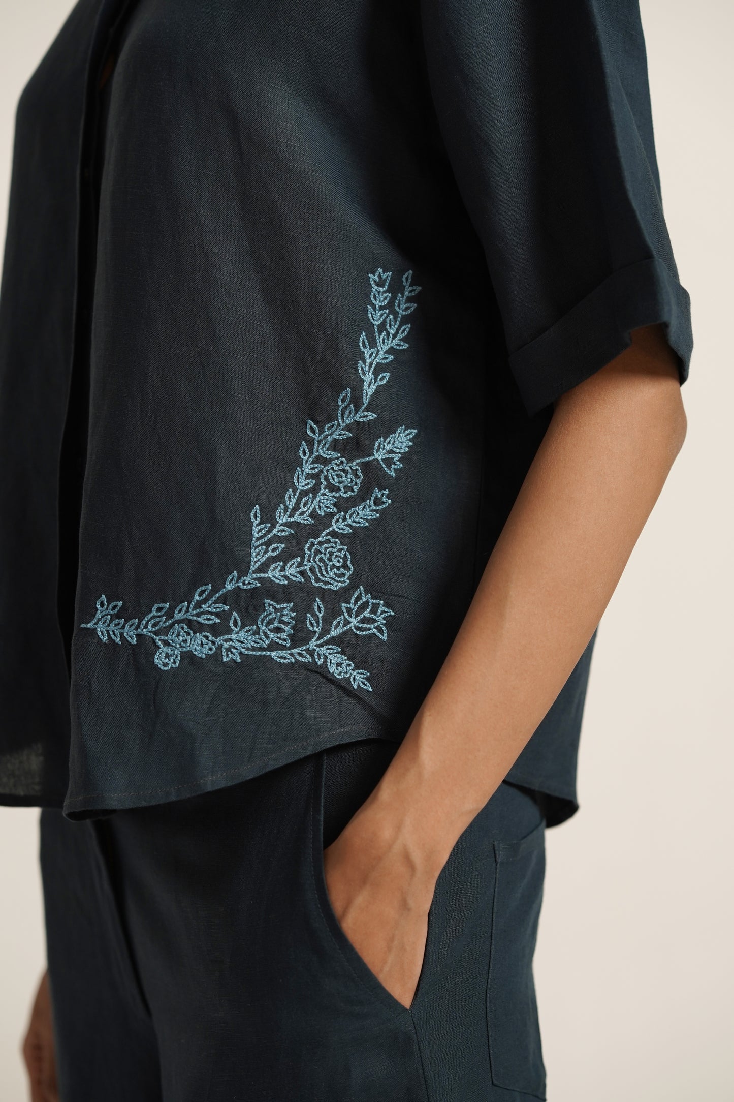 Imani Sapphire Linen Co-ord Set