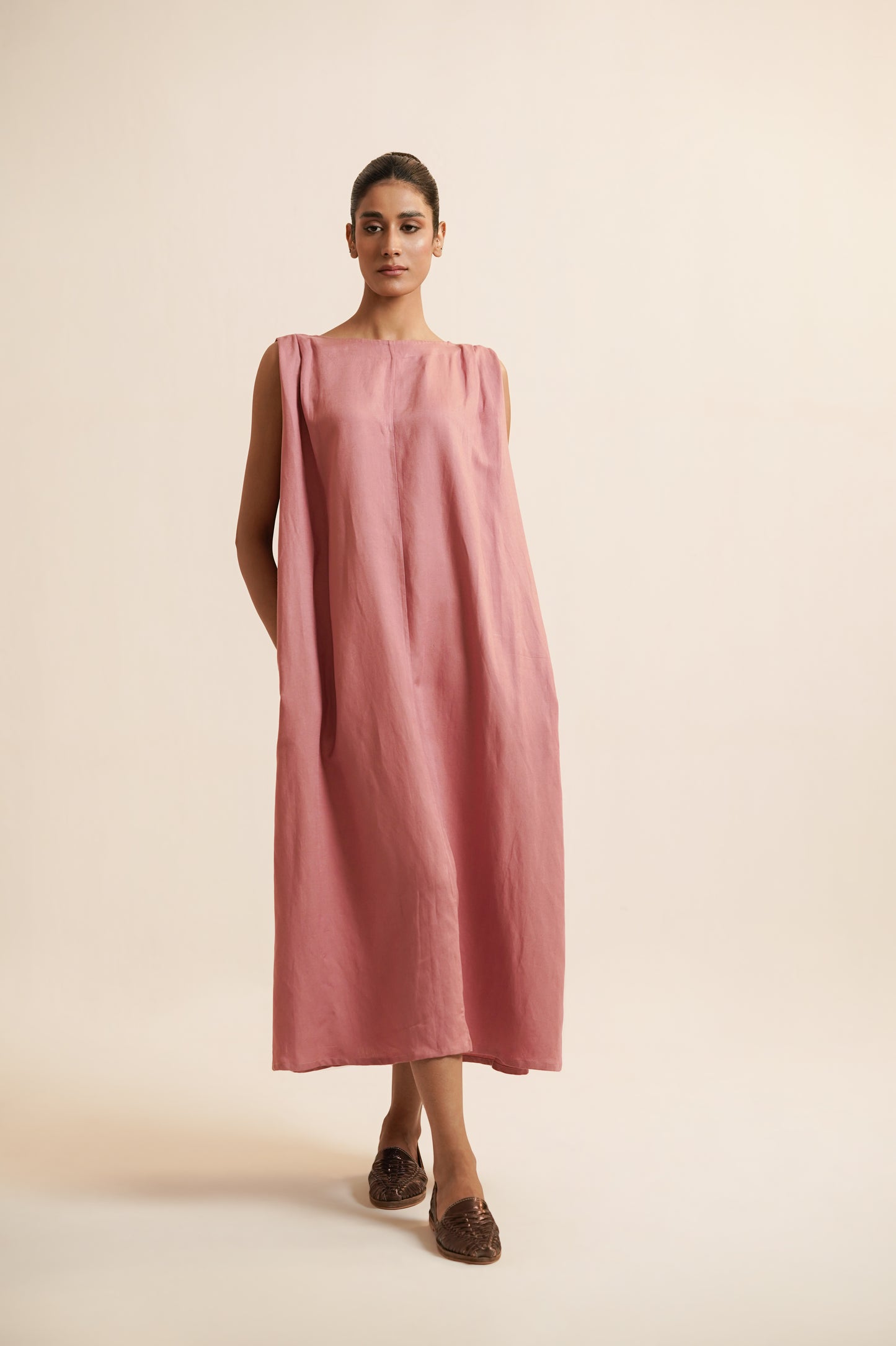 Lola Pink Linen Dress