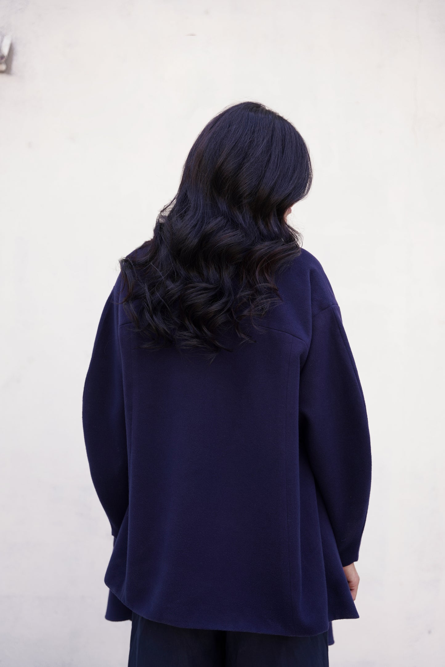 Midnight Wool Paneled Coat
