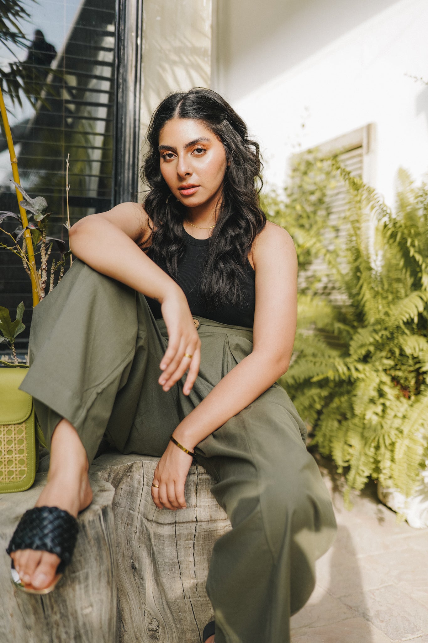 Shalwar Pants in Army Green