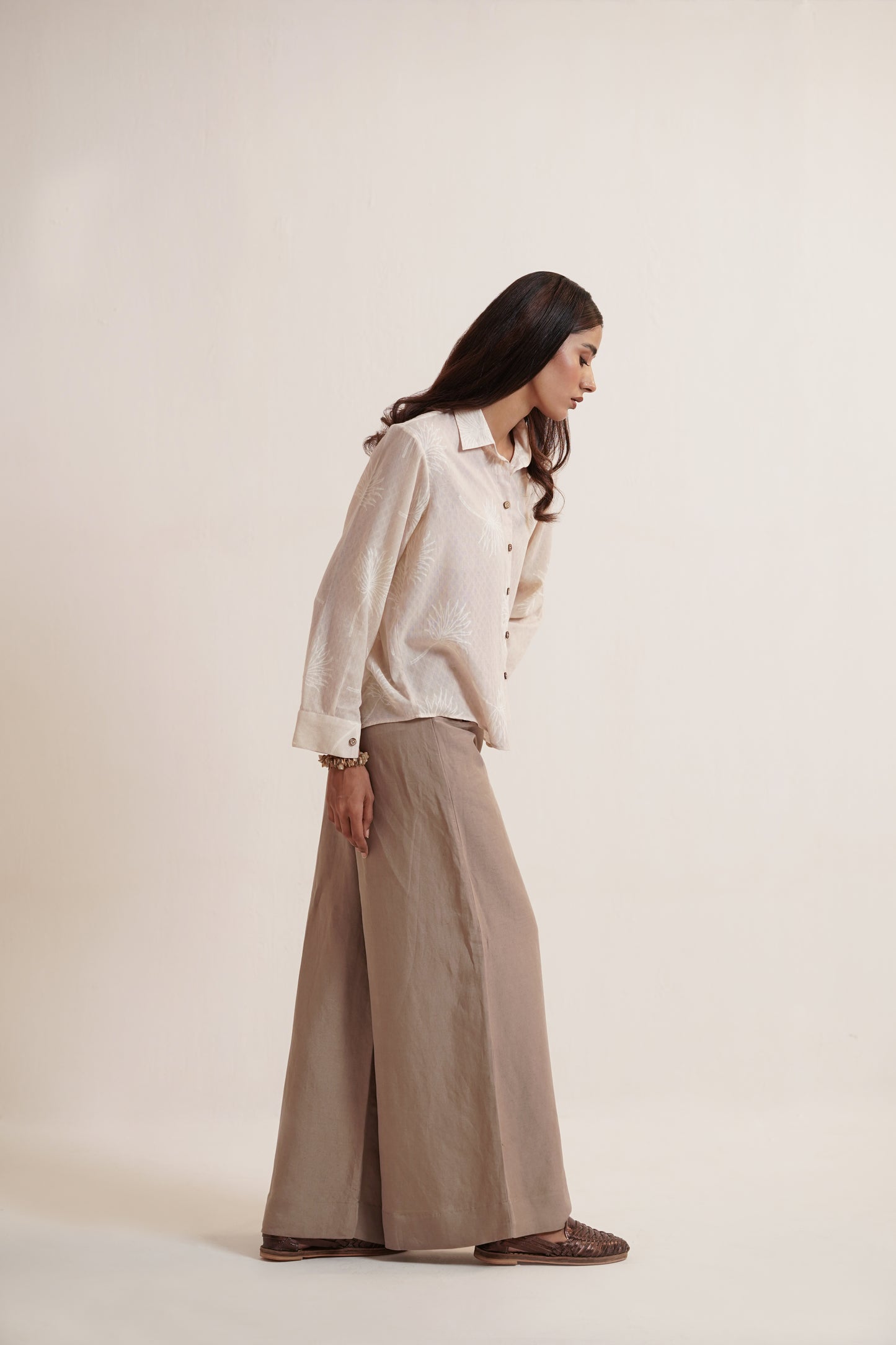 Nami Beige Linen Pants