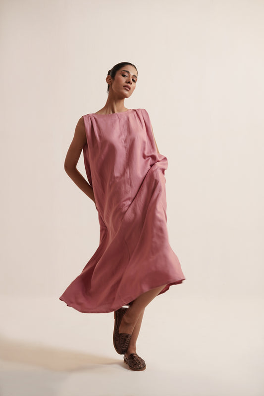 Lola Pink Linen Dress