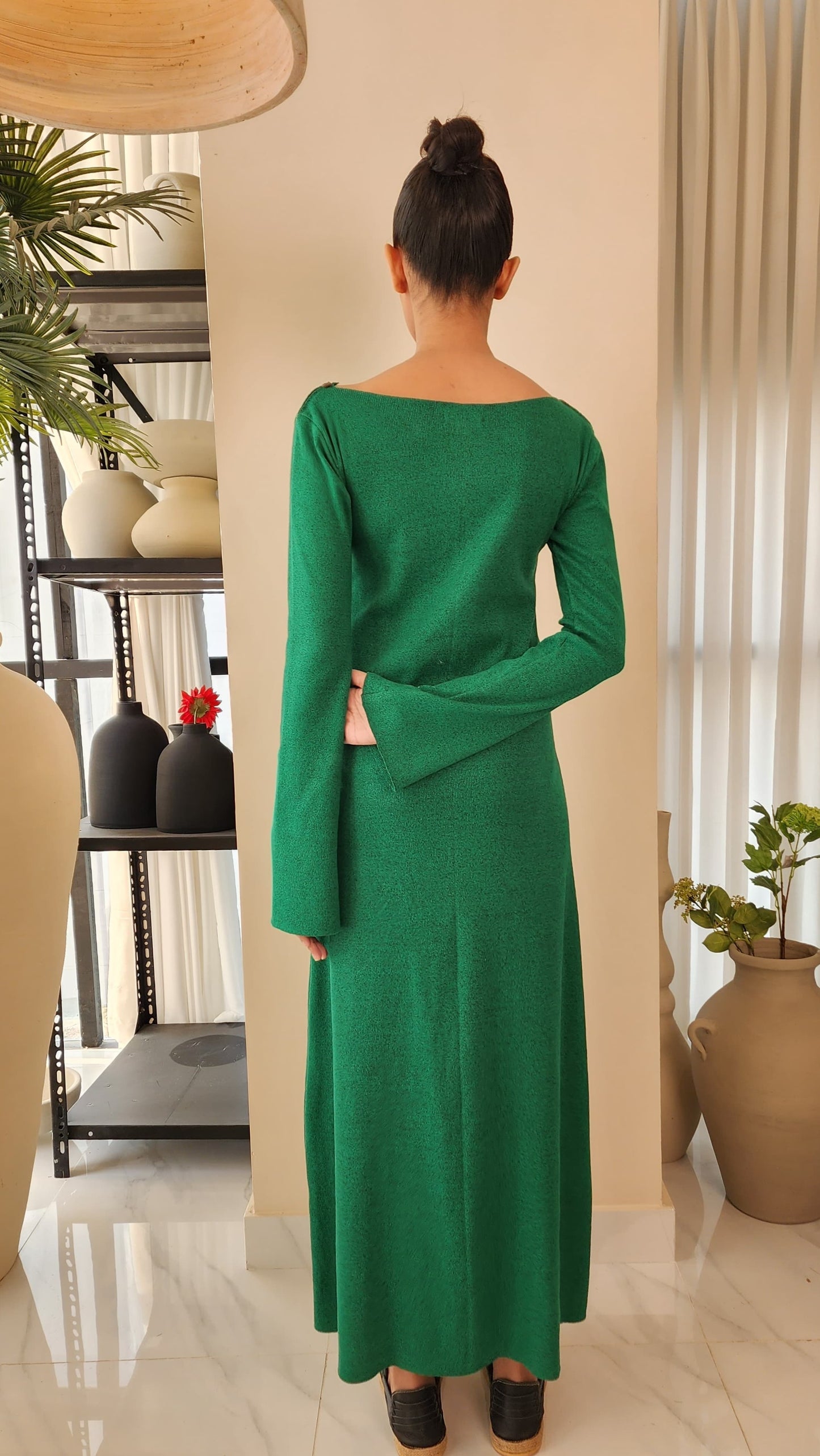 Zuri Dress in Emerald