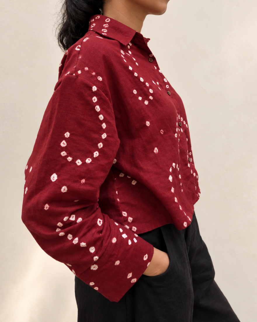 Mehr Chunri Shirt in Oxblood