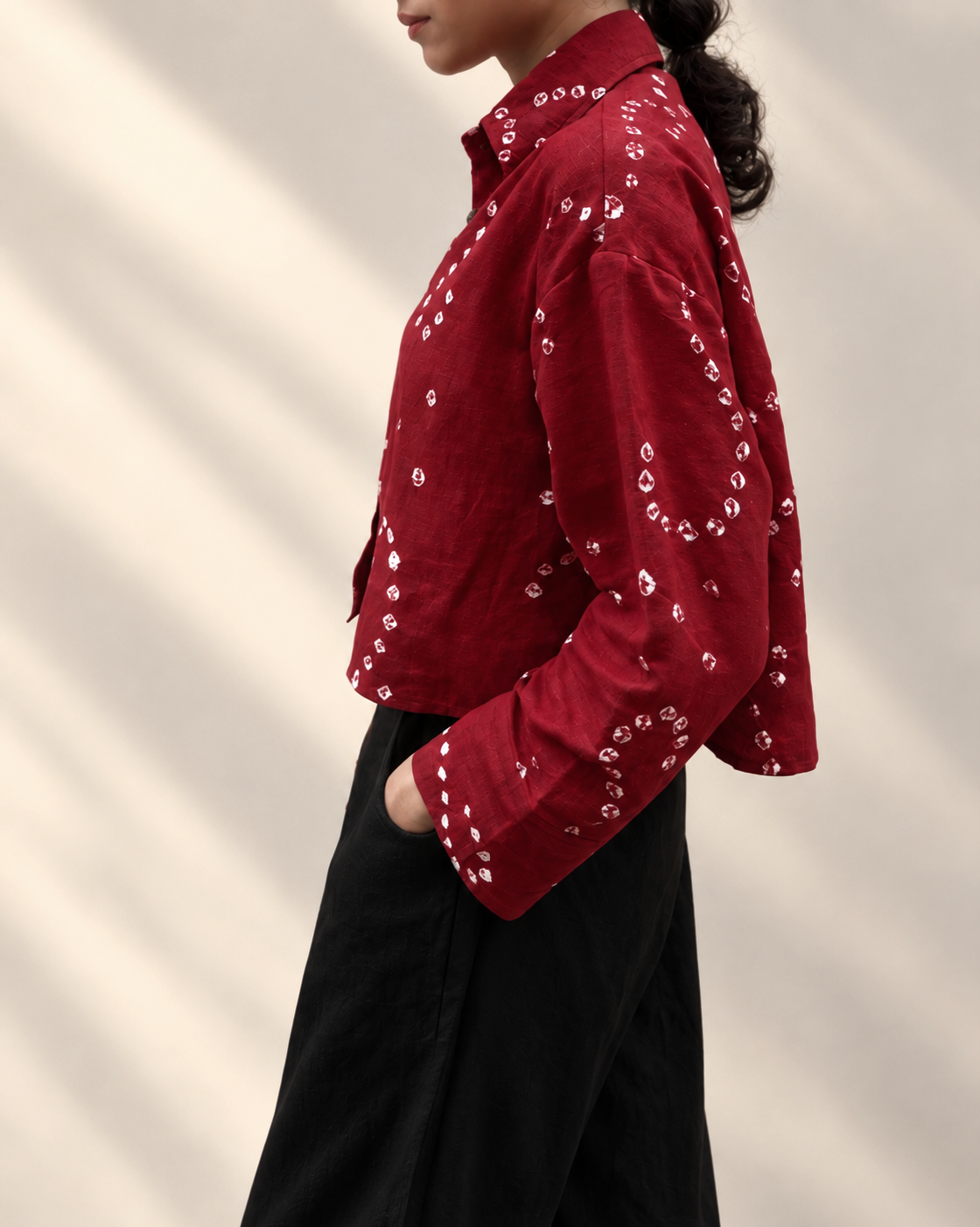 Mehr Chunri Shirt in Oxblood
