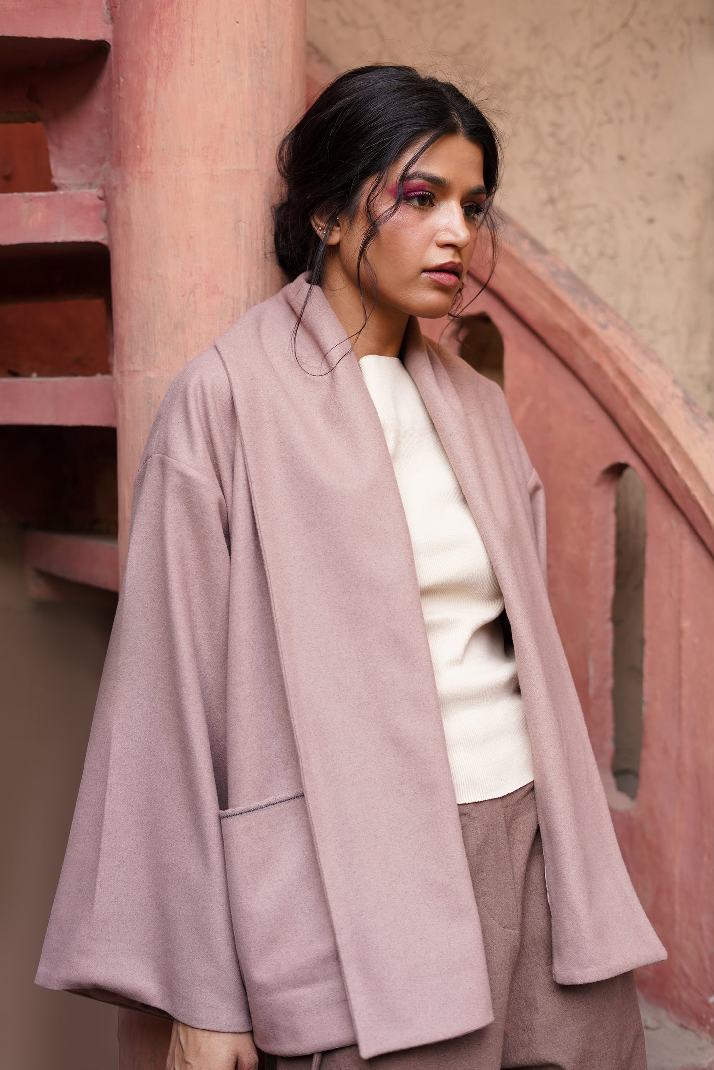 Heather Shawl Collar Coat