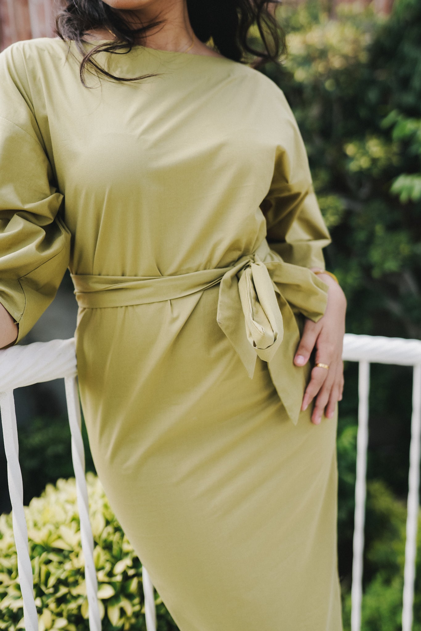 Maha Dress in Olive Green